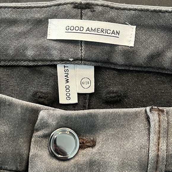 Good American Good Waist Coated Skinny Ankle Jeans SZ 6 / 28 - Picture 3 of 8